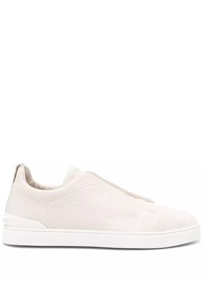 Zegna Triple Stitch leather sneakers - Neutrals