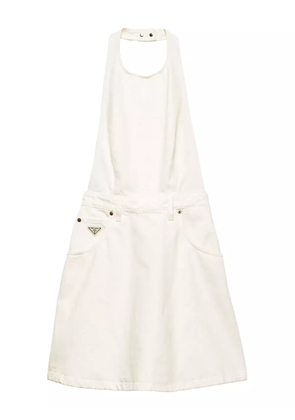 Prada denim mini dress - White