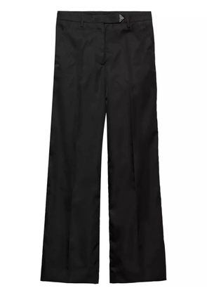 Prada triangle-logo straight trousers - Black
