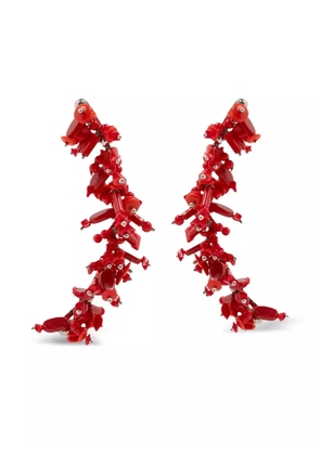 DRIES VAN NOTEN bead-embellishment earrings - Red
