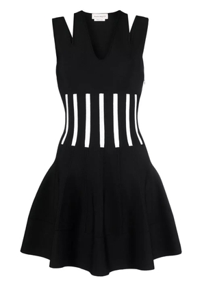 Alexander McQueen V-neck sleeveless dress - Black