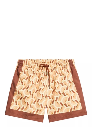 DRIES VAN NOTEN geometric-print swim shorts - Neutrals