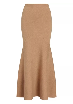 Patou peplum maxi skirt - Brown