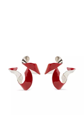 DRIES VAN NOTEN twist earrings - Red