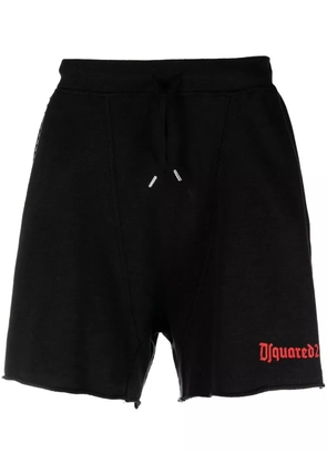 DSQUARED2 logo-print track shorts - Black