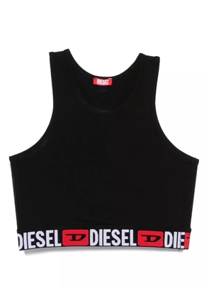 Diesel logo-underband cropped top - Black