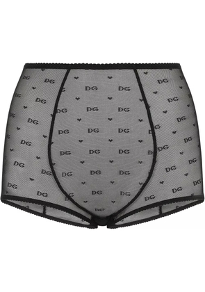 Dolce & Gabbana high-waisted jacquard briefs - Black