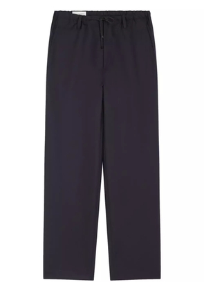 DRIES VAN NOTEN drawstring straight trousers - Blue
