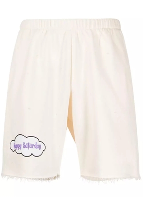 Natasha Zinko Happy Saturday print shorts - Neutrals