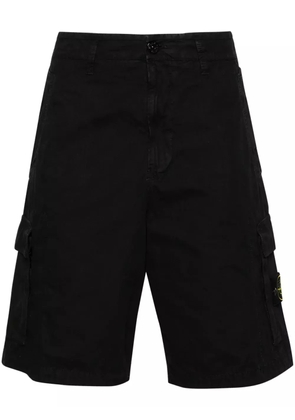 Stone Island Compass-badge cotton cargo shorts - Black