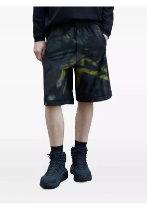 MOOS STUDIO camouflage-print elasticated-waistband shorts - Black