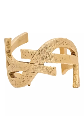 Saint Laurent Cassandre open cuff bracelet - Gold