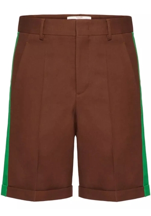 Valentino Garavani striped-edge tailored shorts - Brown