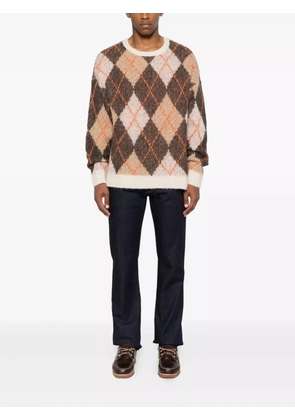 Emporio Armani New York Capsule Collection argyle-pattern jumper - Brown
