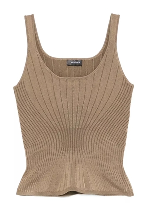 Mugler ribbed tank top - Green