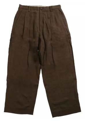 Ziggy Chen wide-leg trousers - Brown