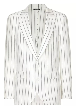 Dolce & Gabbana striped linen blazer - White