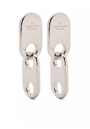 Acne Studios polished drop earrings - Silver