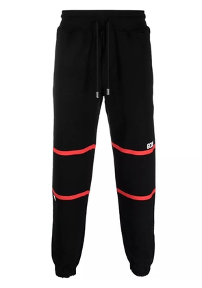 GCDS striped cotton track pants - Black