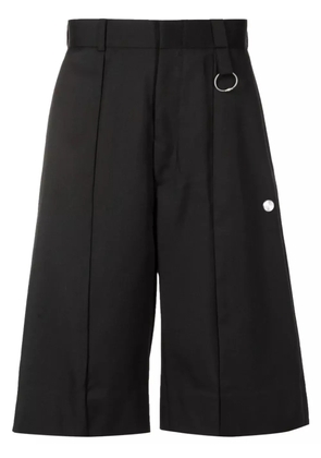 PACE logo-plaque virgin-wool shorts - Black