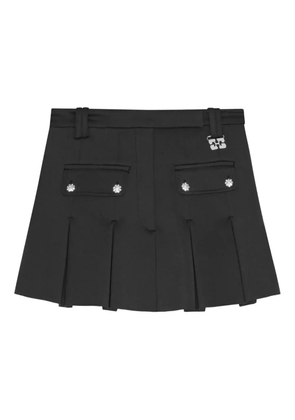 GANNI logo-plaque mini skirt - Black