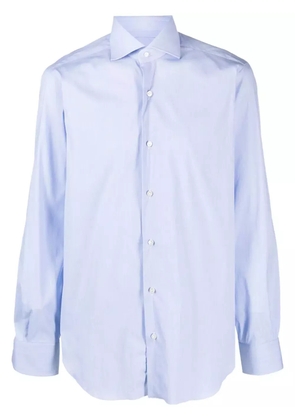 Barba long-sleeve cotton-blend shirt - Blue