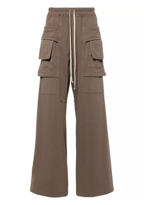 Rick Owens DRKSHDW ribbed-panels drawstring track pants - Grey