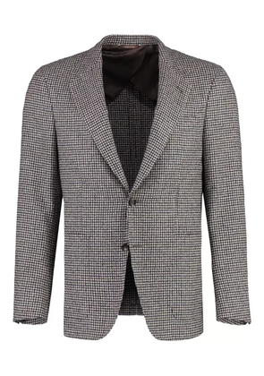 Canali houndstooth single-breasted blazer - Black