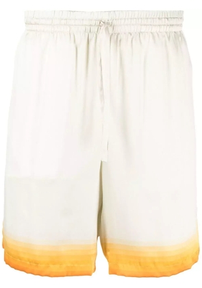 Casablanca graphic-print silk shorts - Neutrals