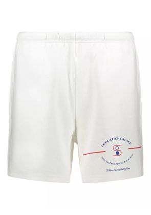 MR. SATURDAY drawstring-waist print shorts - White