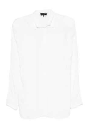 Giorgio Armani long-sleeve collared shirt - White