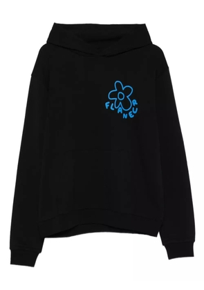 FLÂNEUR flower-print hoodie - Black