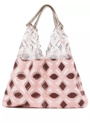 Épice Elziver mesh geometric-print shoulder bag - Pink