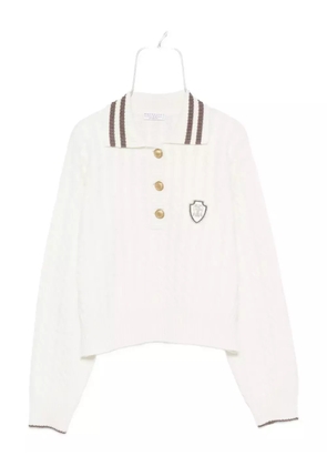 Brunello Cucinelli cable-knit jumper - White