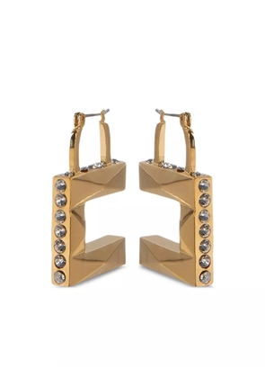 Elisabetta Franchi crystal-embellished geometric earrings - Gold