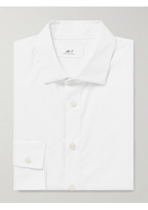 Mr P. - Slim-Fit Cotton-Poplin Shirt - Men - White - 17