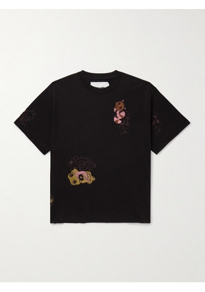 Story mfg. - Grateful Printed Organic Cotton-Jersey T-Shirt - Men - Black - S