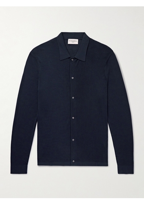 Officine Générale - Brent Slim-Fit Lyocell and Wool-Blend Cardigan - Men - Blue - XS