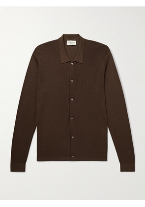 Officine Générale - Brent Slim-Fit Lyocell and Wool-Blend Cardigan - Men - Brown - XS