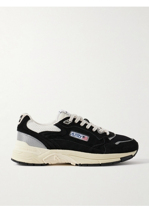 Autry - Hyperway Leather-Trimmed Suede and Mesh Sneakers - Men - Black - EU 40