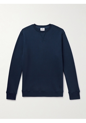 Kingsman - Logo-Embroidered Cotton and Cashmere-Blend Jersey Sweatshirt - Men - Blue - XS