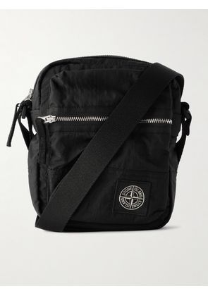 Stone Island - Shotter Logo-Appliquéd Coated ECONYL® Nylon Metal Messenger Bag - Men - Black