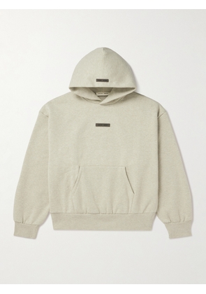 FEAR OF GOD ESSENTIALS - Oversized Logo-Appliquéd Cotton-Blend Jersey Hoodie - Men - Gray - XXS