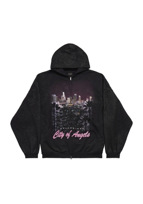 Balenciaga Cotton City of Angels Zip-Up Hoodie