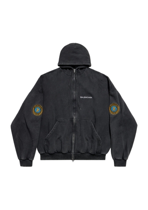 Balenciaga Cotton Uniform Patch Hoodie