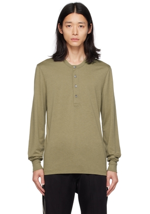 TOM FORD Khaki Jersey Henley