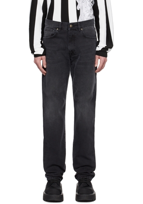 424 Black Baggy-Fit Jeans