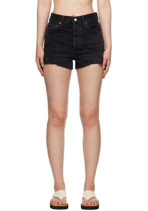 AGOLDE Black Mila Denim Shorts