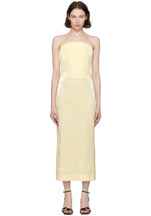 JACQUEMUS Yellow Les Sculptures 'La robe Carino' Midi Dress