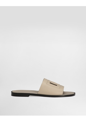 Dolce & Gabbana Ciabatta - Man Sandals And Slides Beige Leather 43
